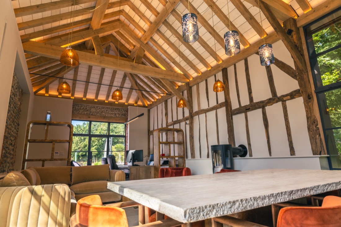 17th century Grade II listed flint barn