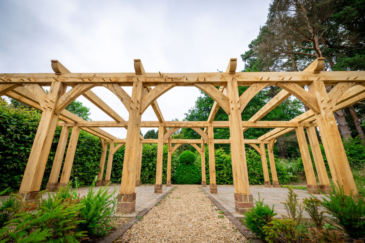 Common House oak pergola