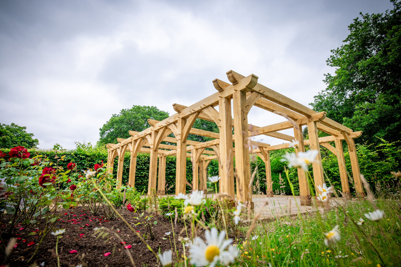 Common House oak pergola