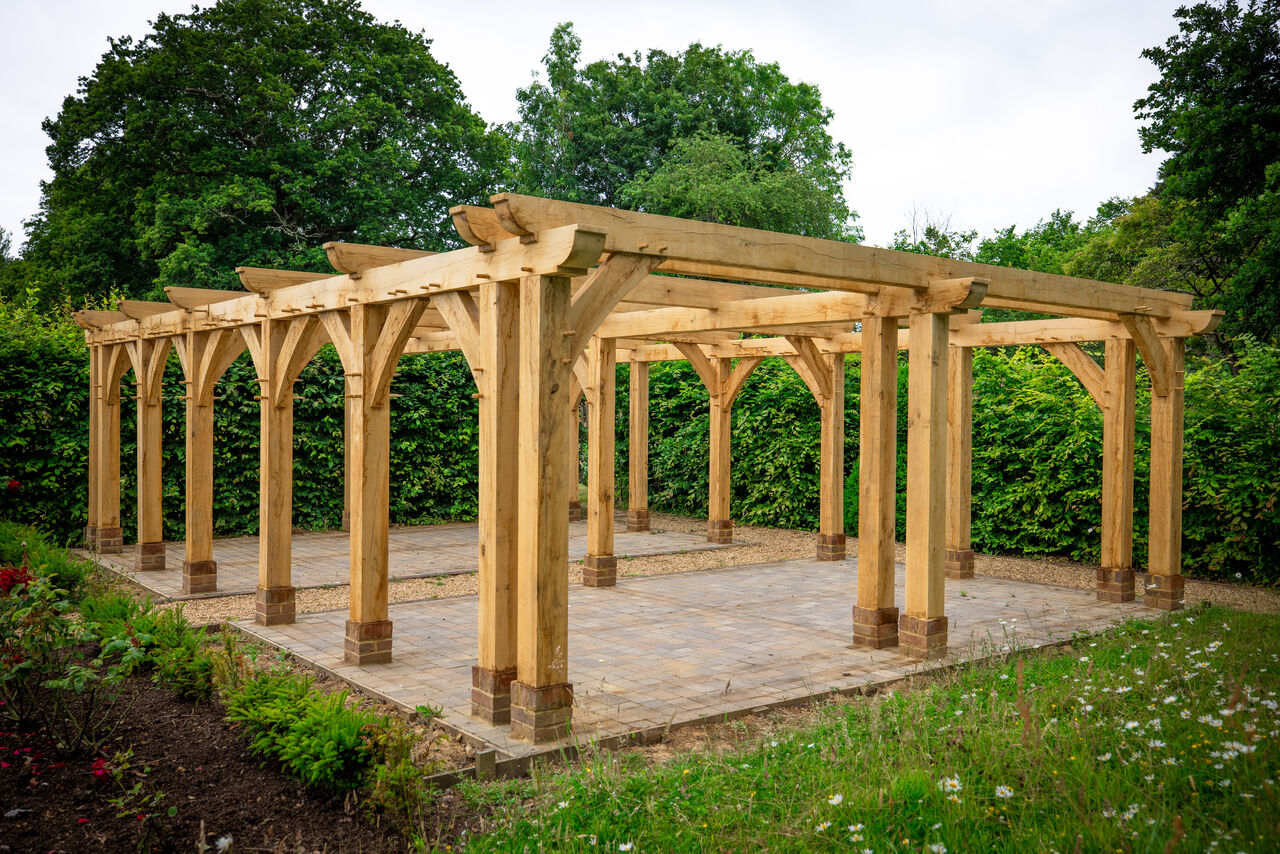 Common House oak pergola