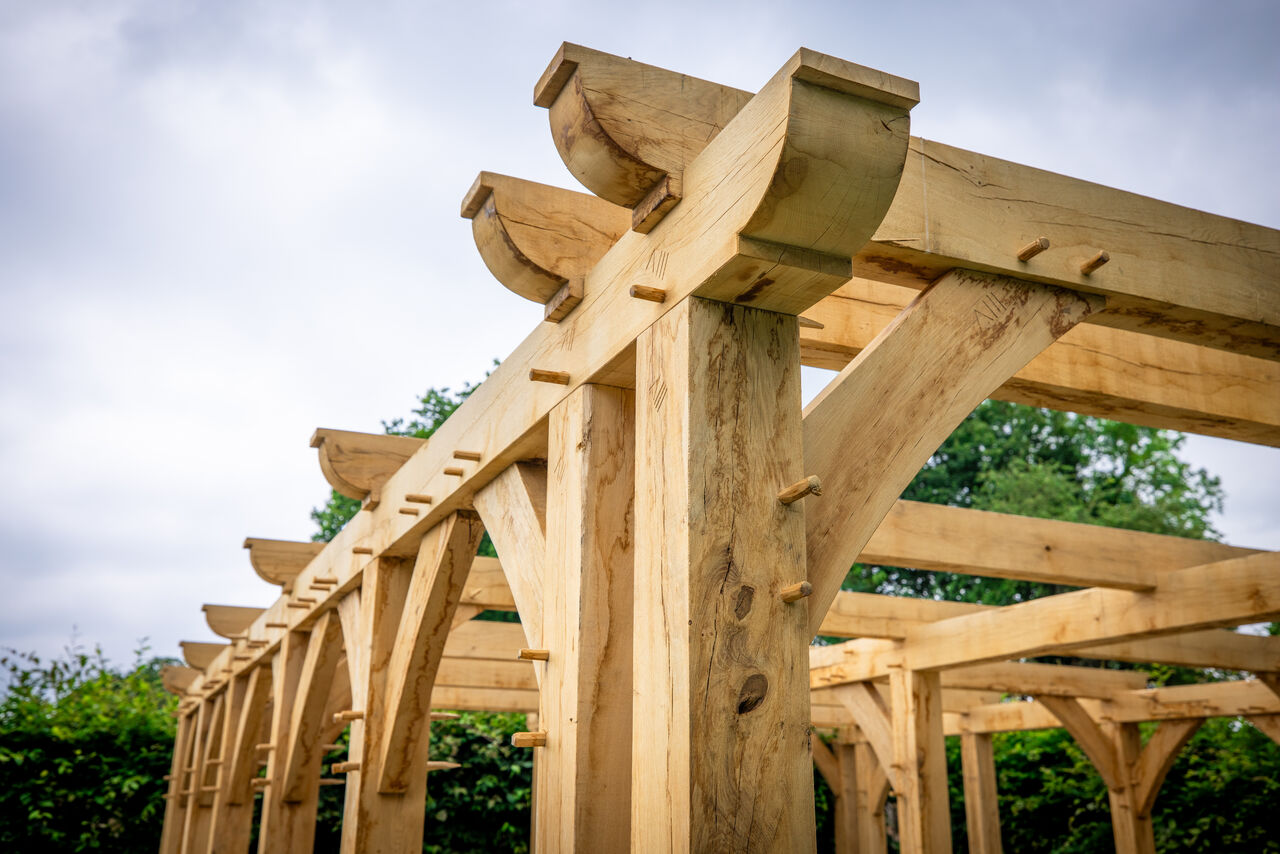 Common House oak pergola