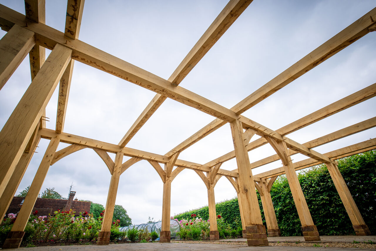 Common House oak pergola
