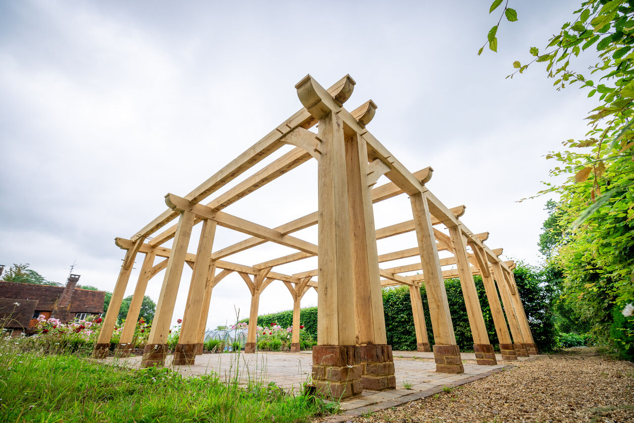 Common House oak pergola