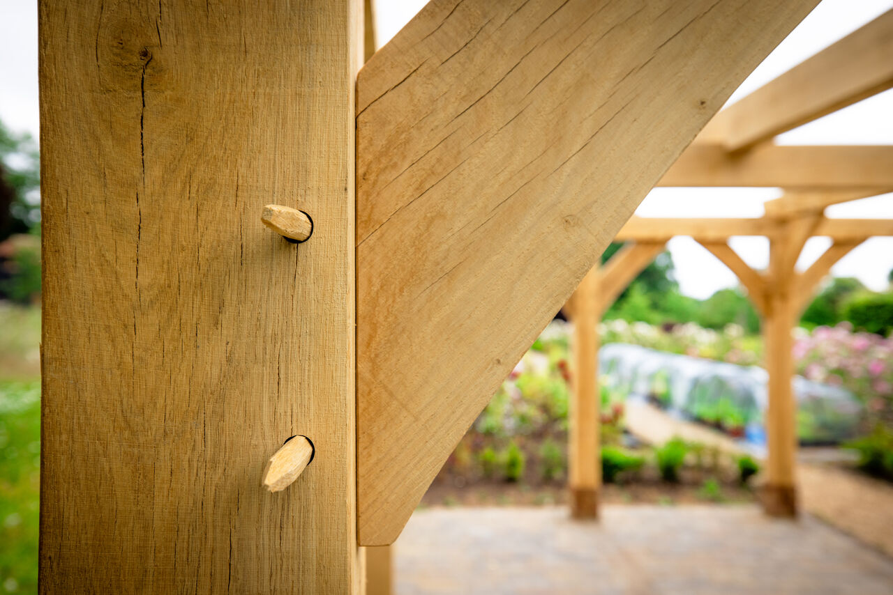 Common House oak pergola