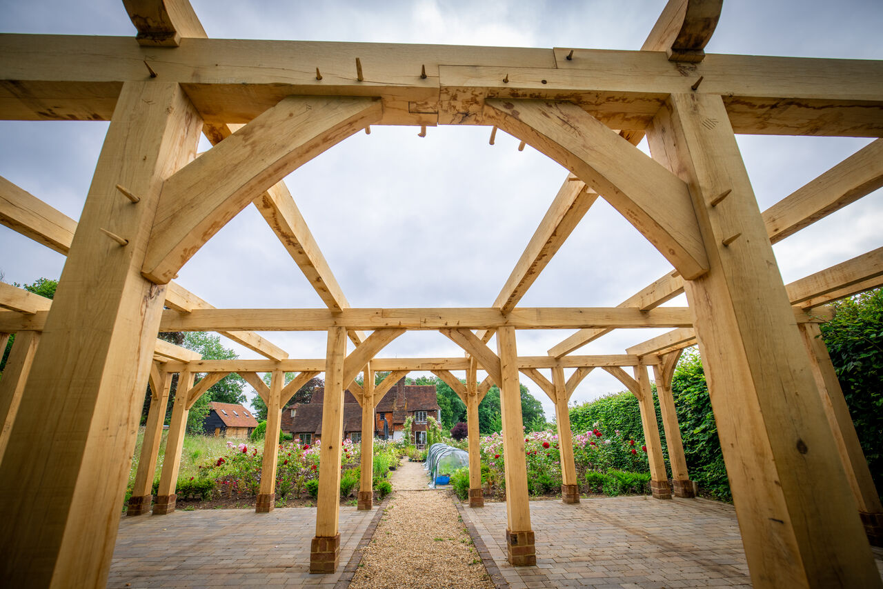 Common House oak pergola