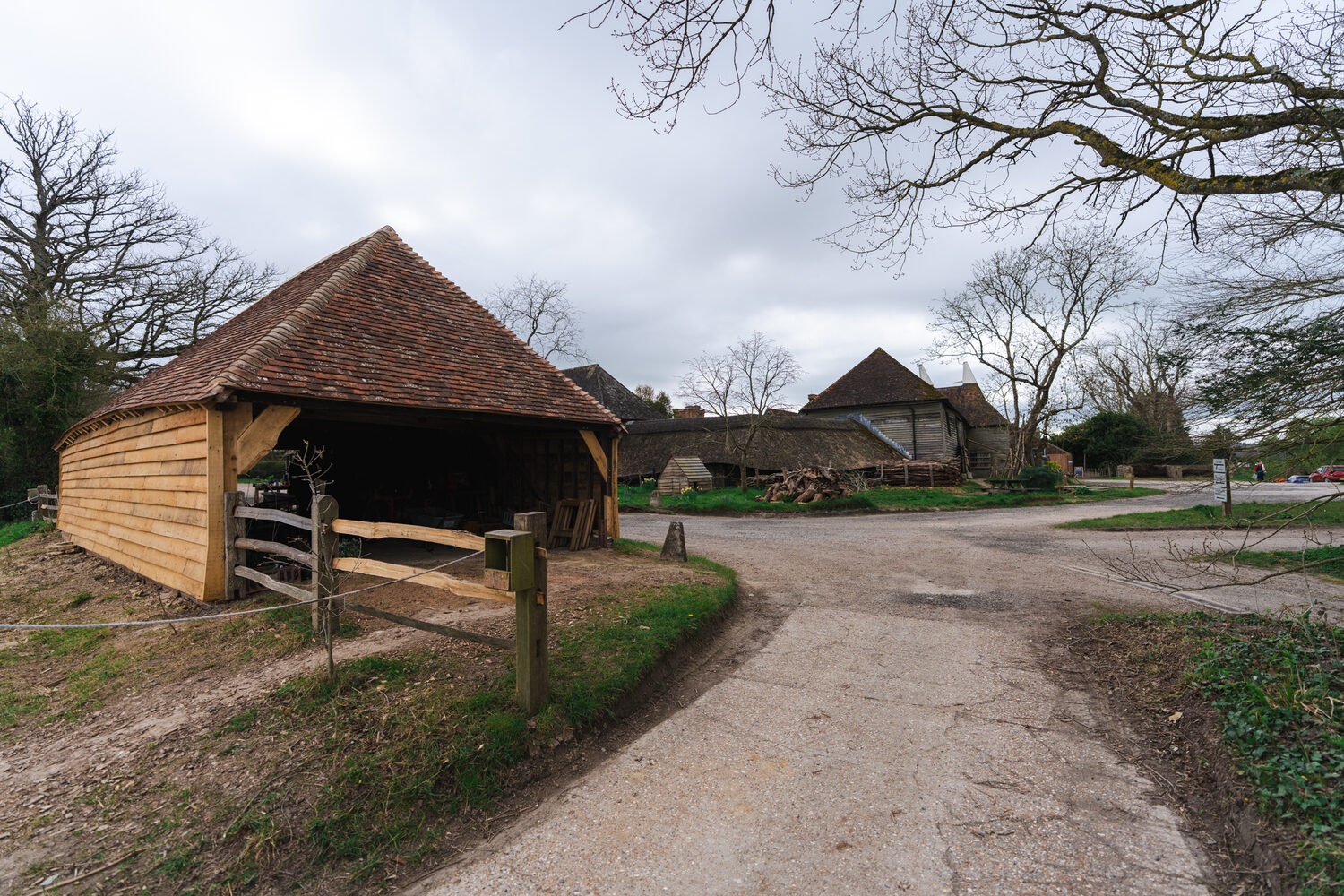 Conservation carpentry on a heritage cart shed