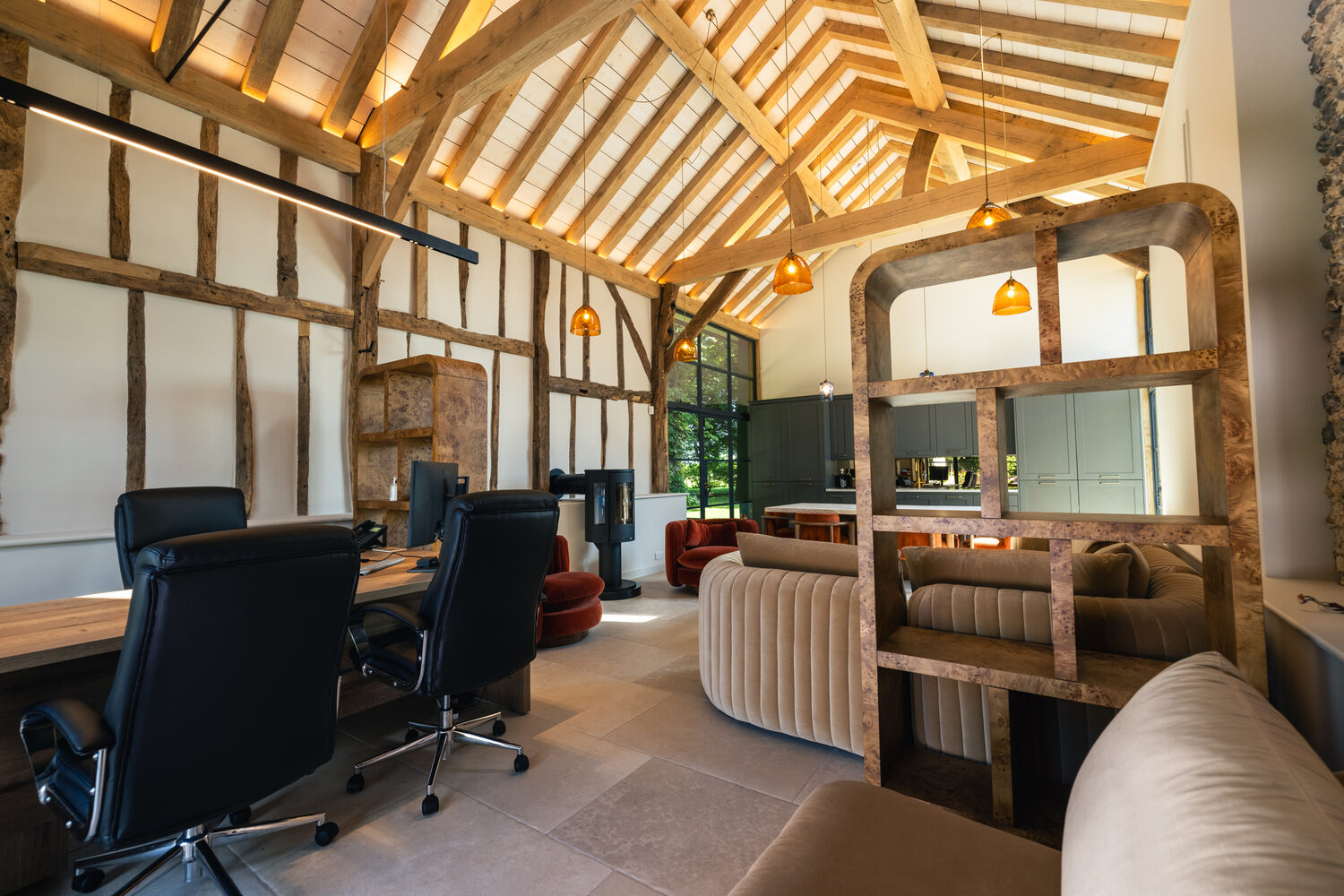 Grade II flint barn restoration