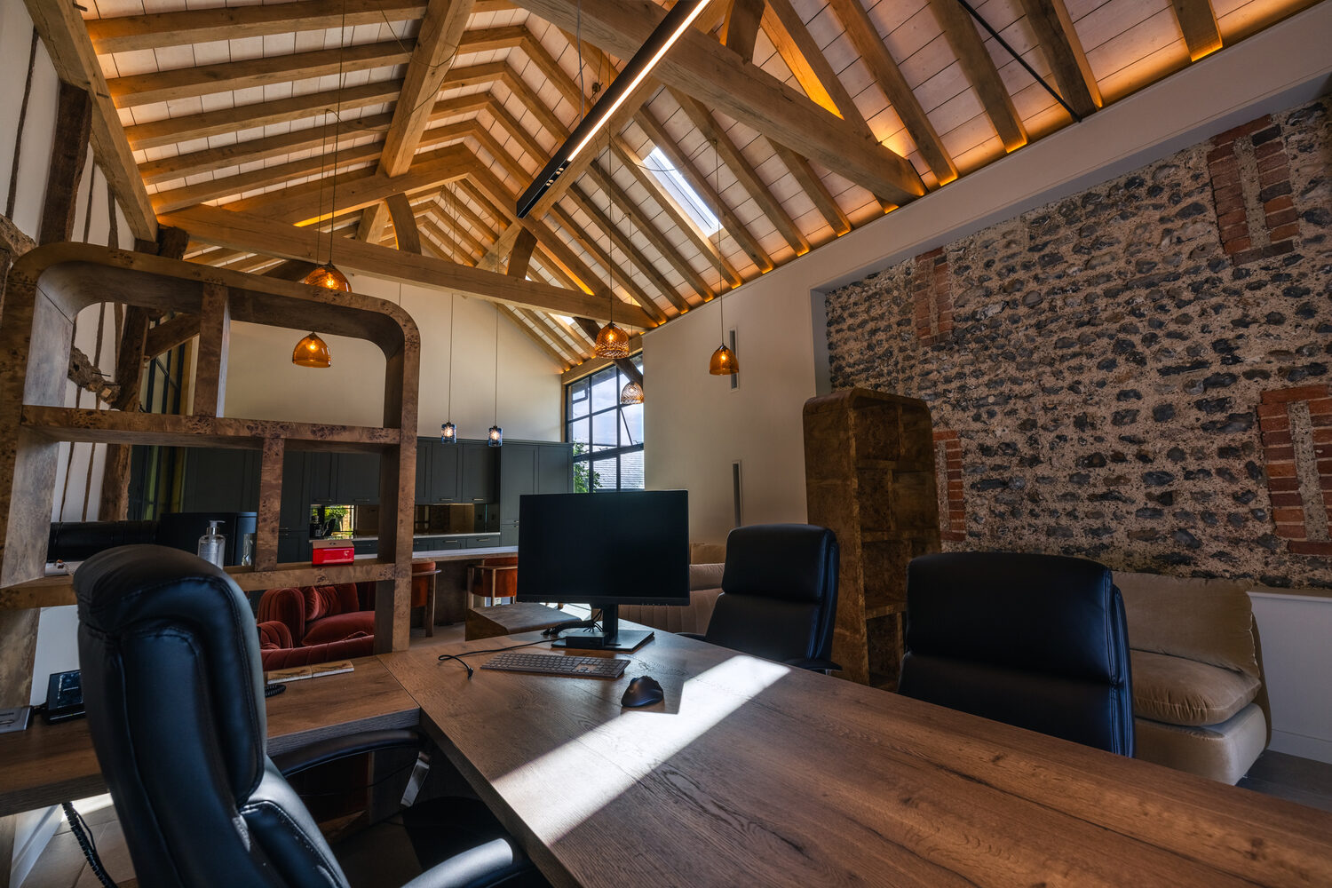 Grade II flint barn restoration