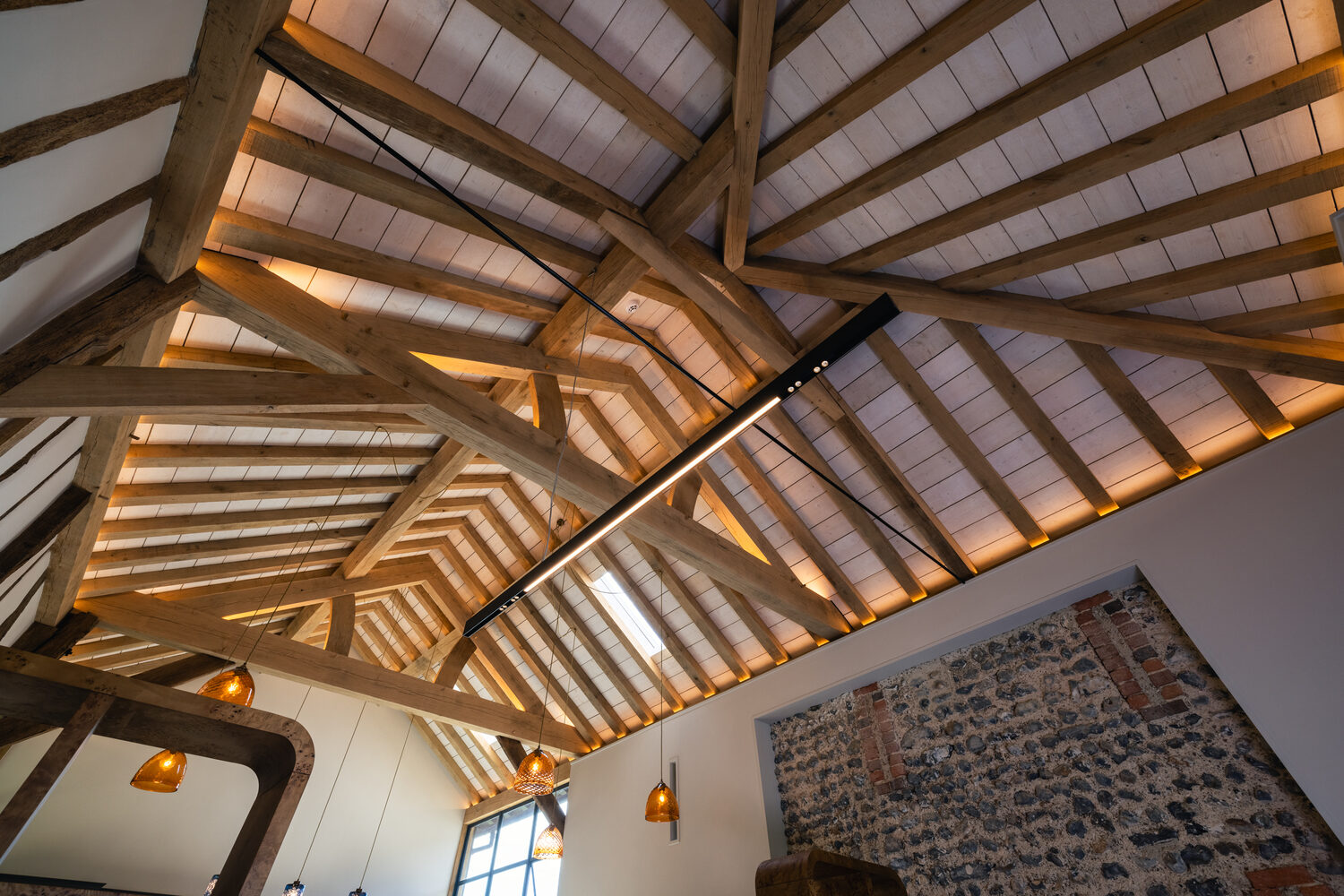 Grade II flint barn restoration