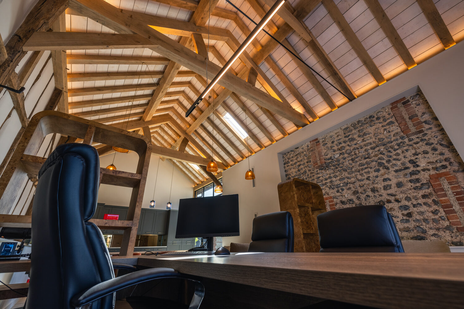 Grade II flint barn restoration