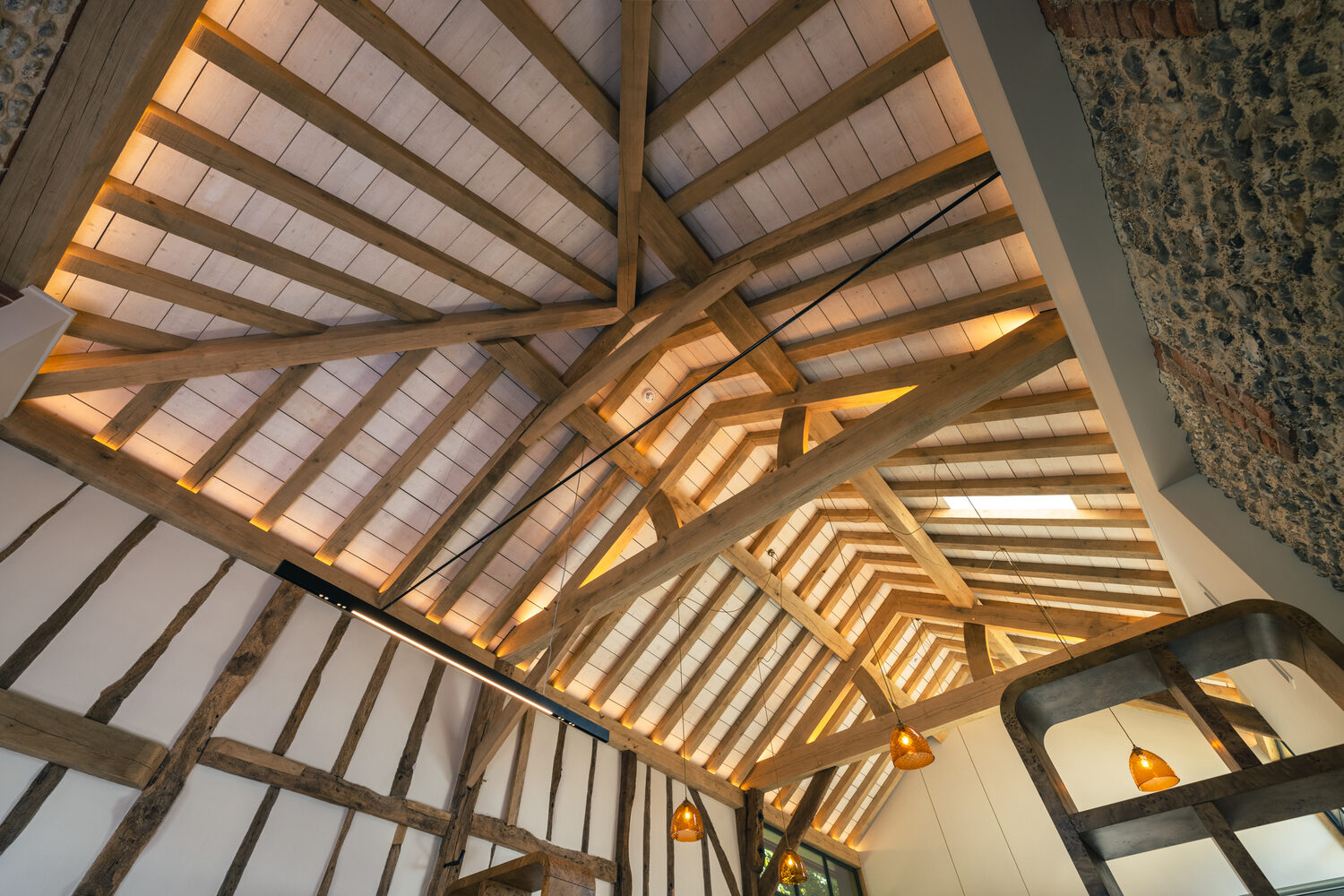 Grade II flint barn restoration