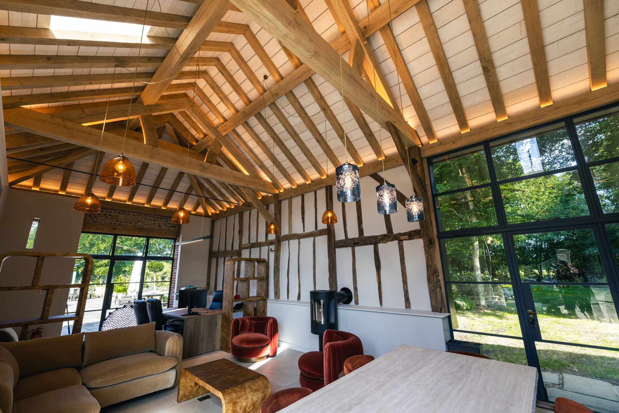 Grade II flint barn restoration