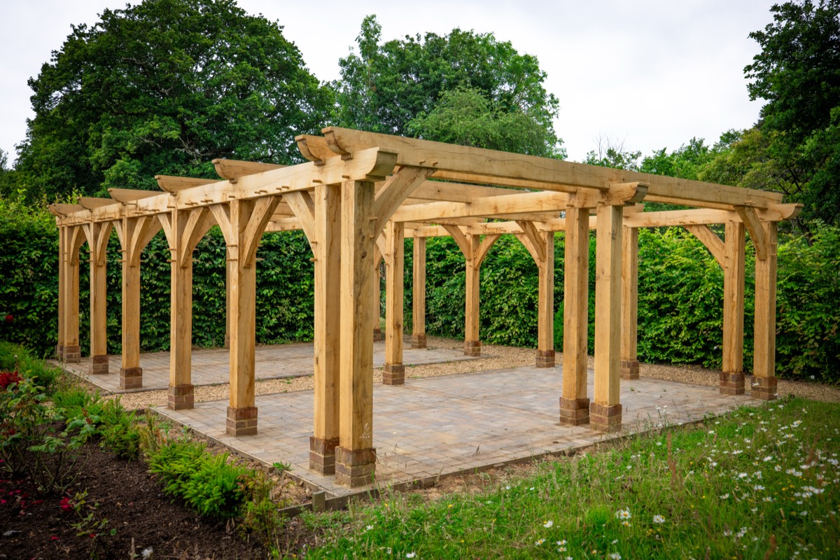 Oak framed pergola