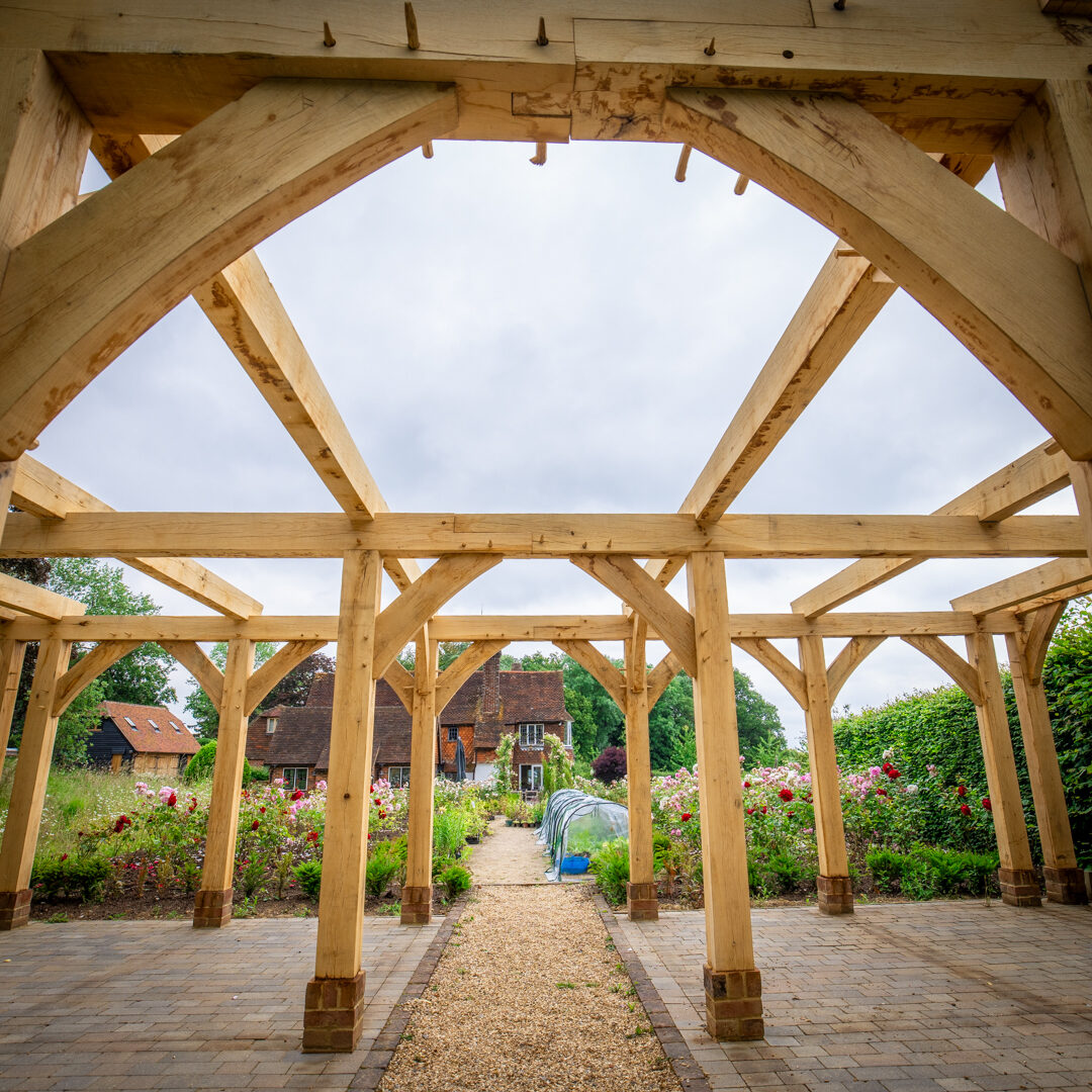 Common House oak pergola