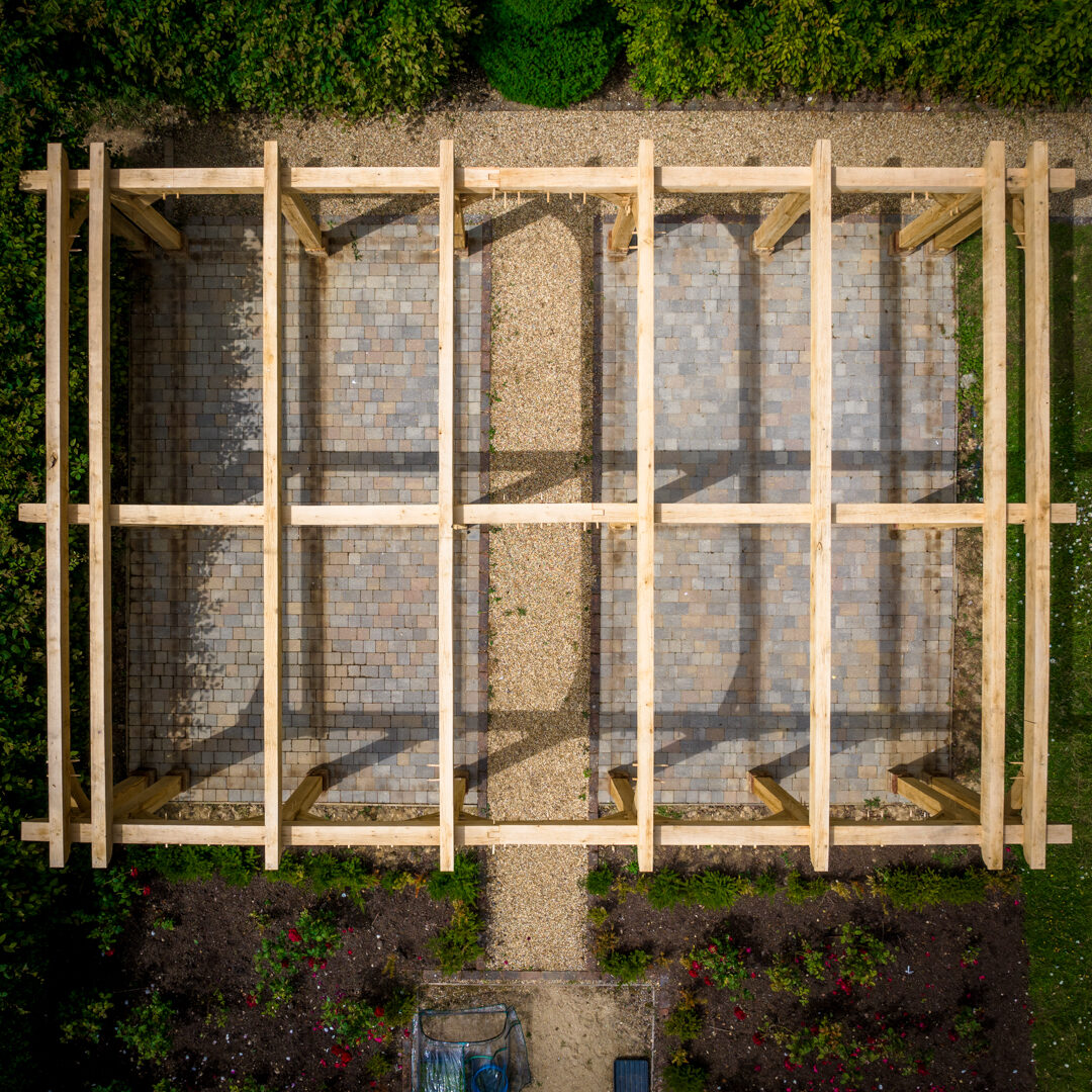Common House oak pergola