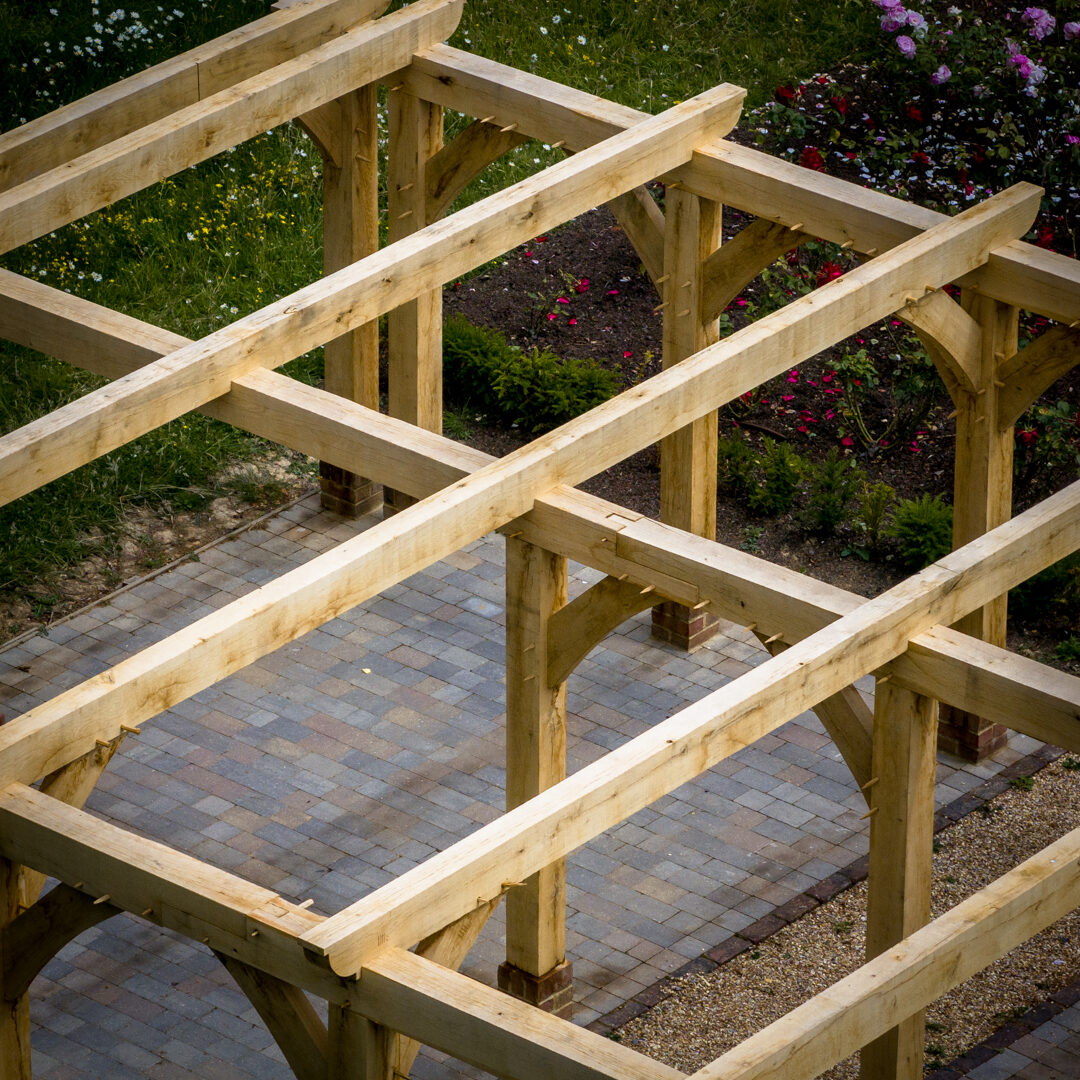 Common House oak pergola