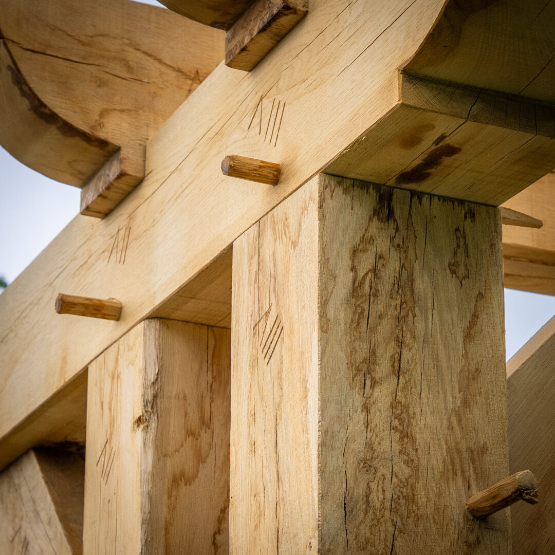 Common House oak pergola