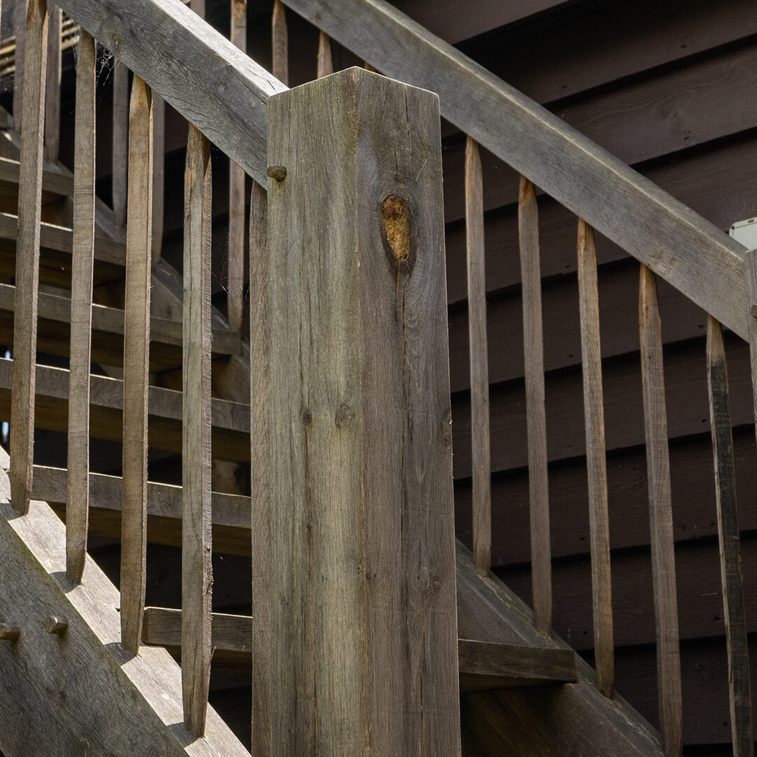 Bespoke external oak staircase