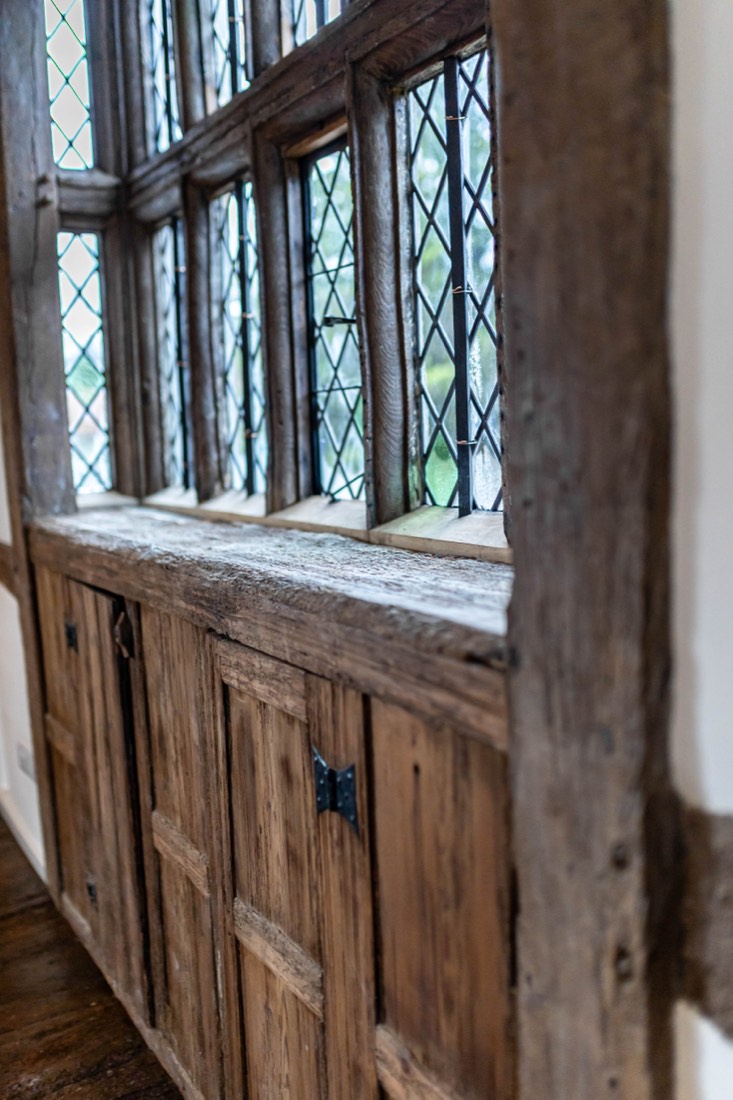 Restored oak window frame